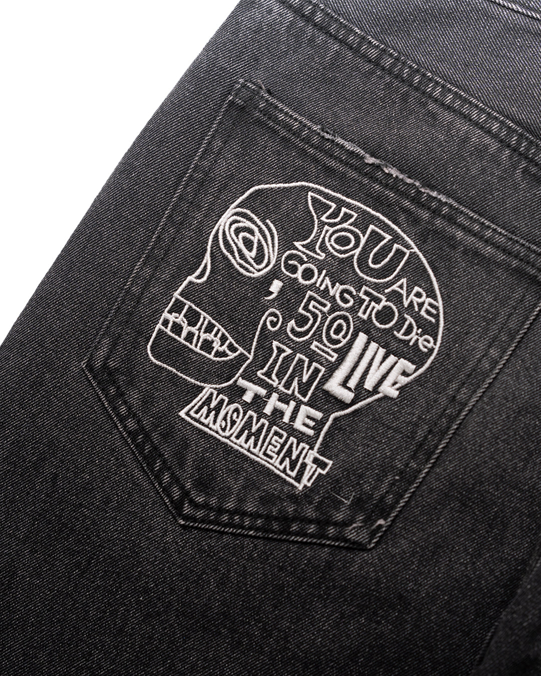 ESSENCE X SIC LEE Raw Hem Baggy Jeans