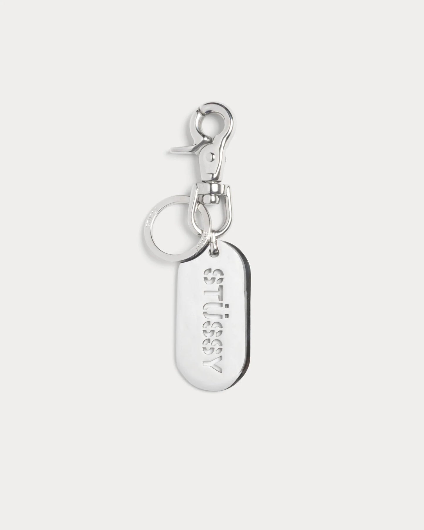 Stüssy Metal Tag Keychain