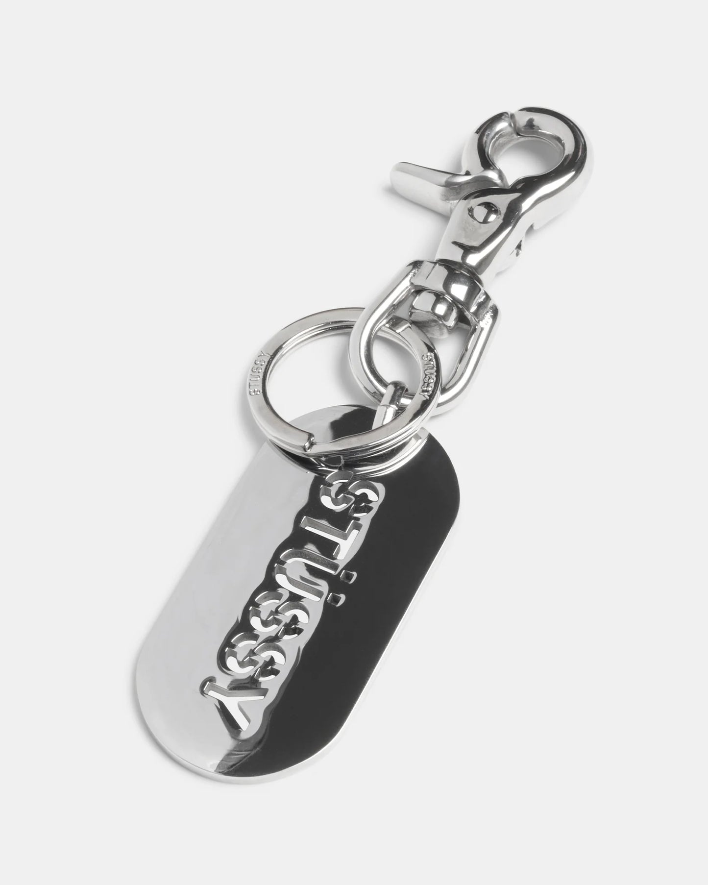 Stüssy Metal Tag Keychain