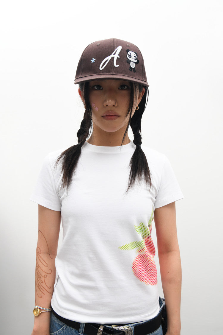 THE MUSEUM VISITOR Panda Embroidery Cap BROWN