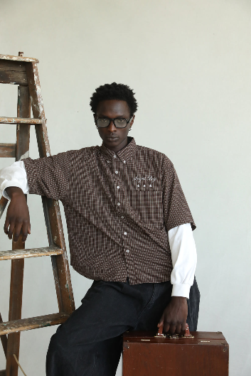 ANGEL BOY BROWN CHECKERED SHIRT