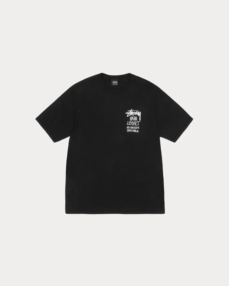 Stüssy x OUR LEGACY Work Shop Surfman Tee Pigment Dyed Black