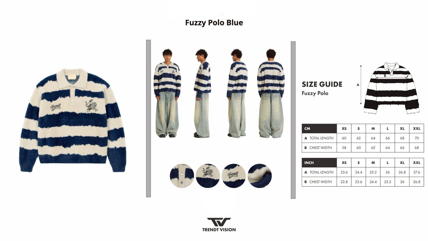 TRENDT VISION Fuzzy Polo Blue