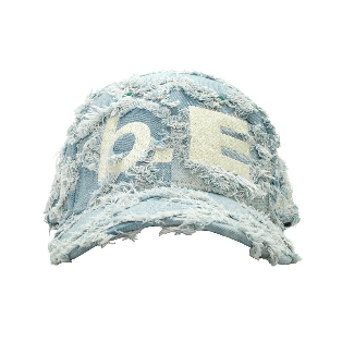 B.EAUTIFUL b.E Hat (Light Diamond Denim / White)