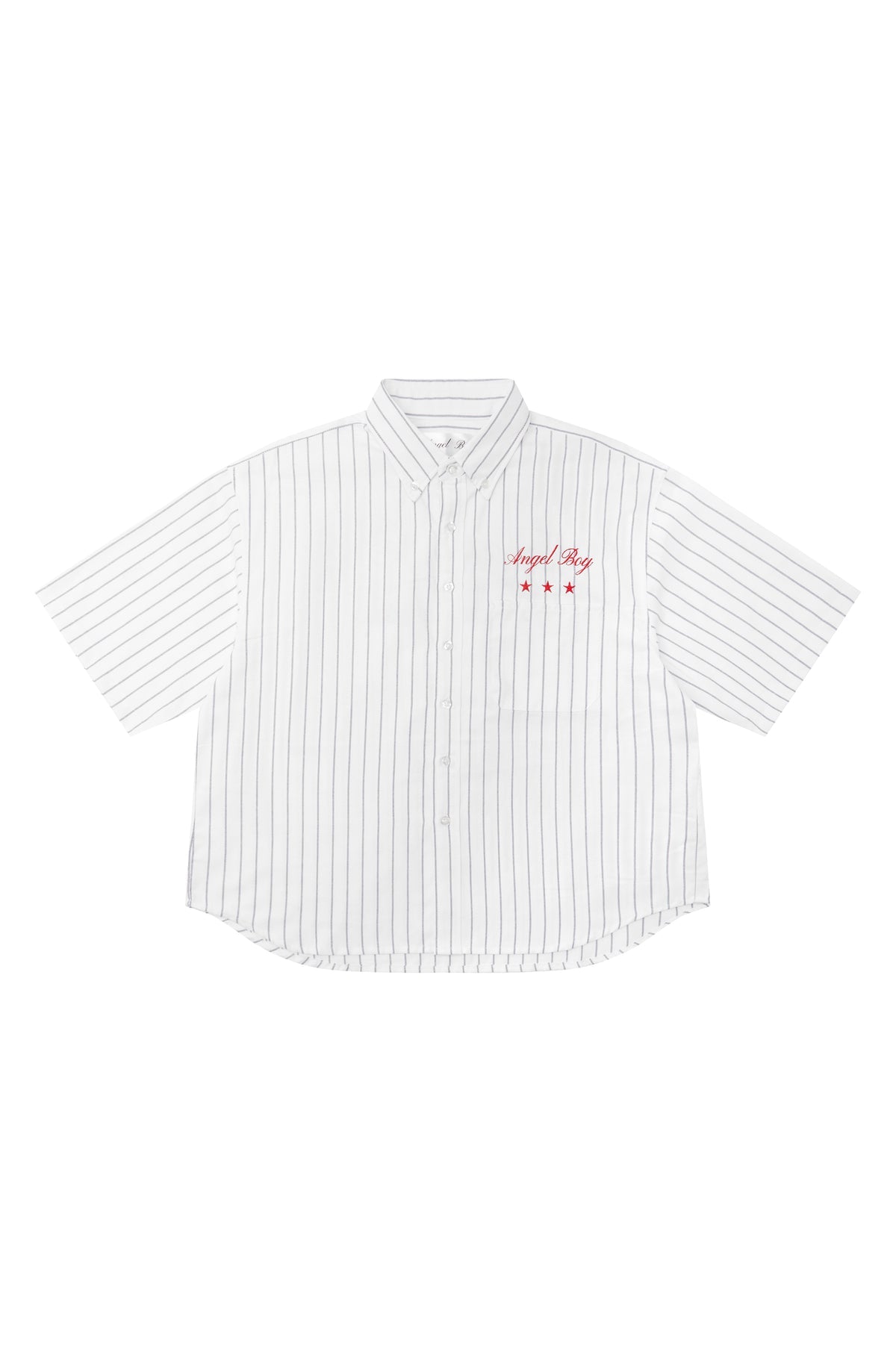 ANGEL BOY WHITE PINSTRIPE SHIRT