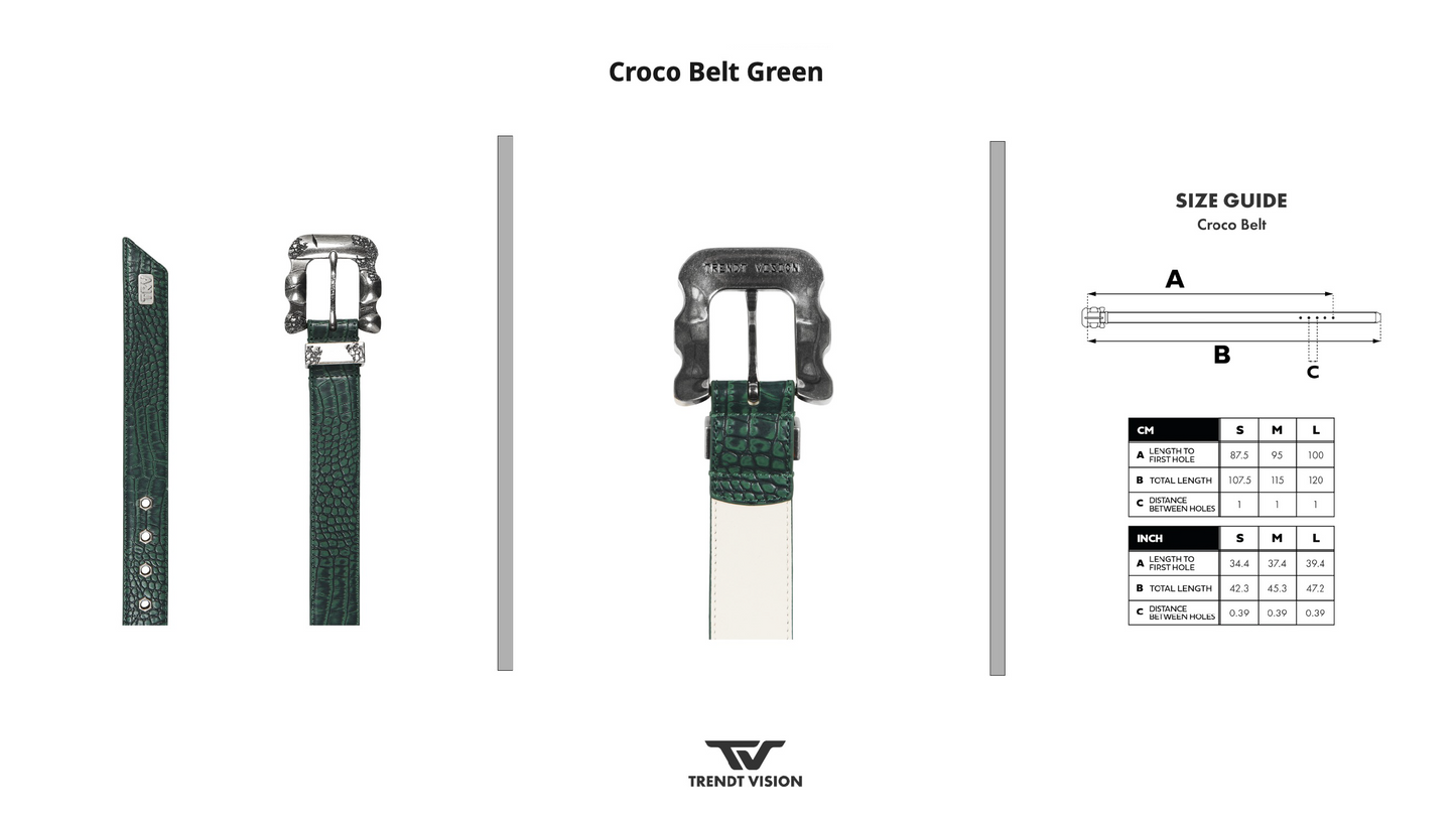 TRENDT VISION 【D.4.2】Croco Belt Green