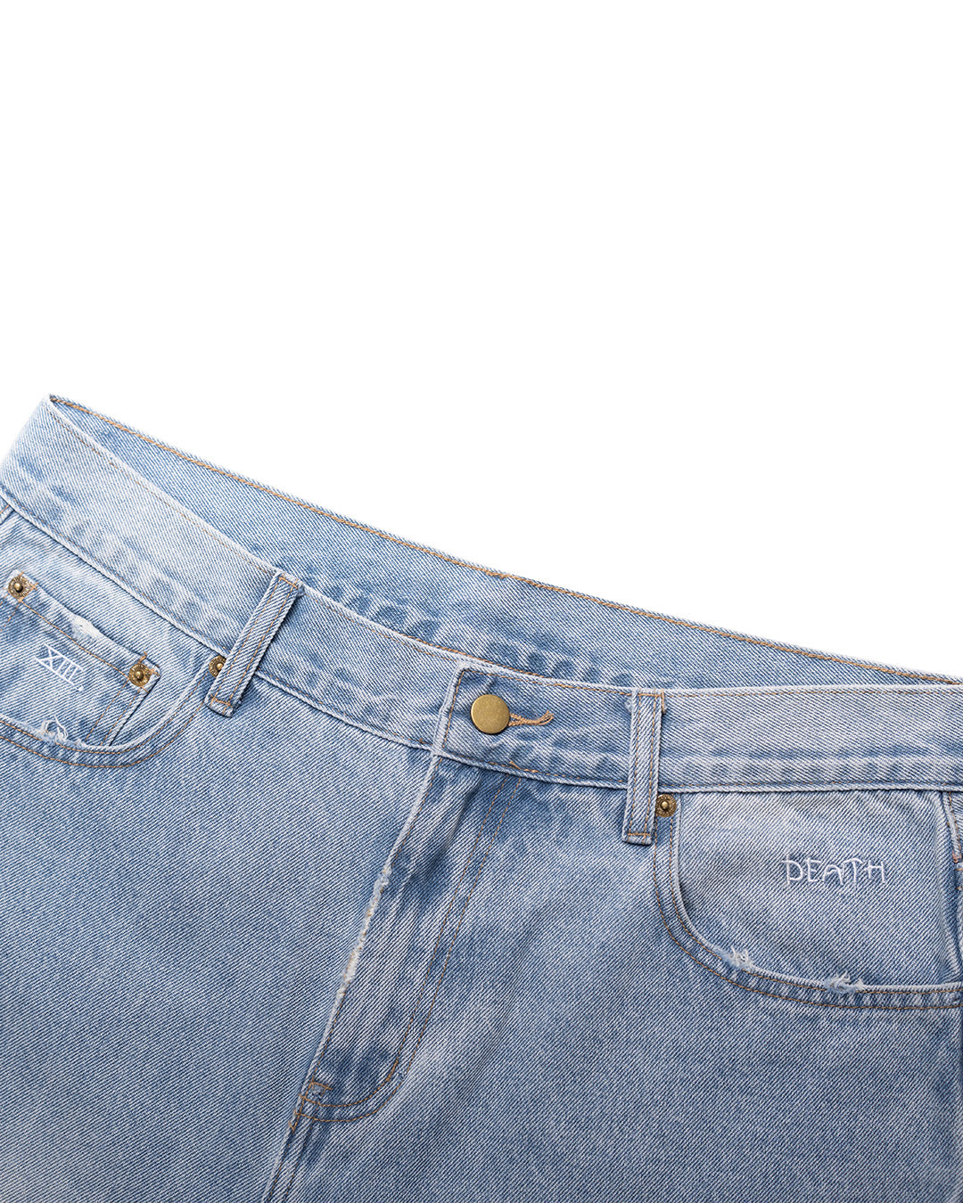 ESSENCE X SIC LEE Raw Hem Baggy Jeans