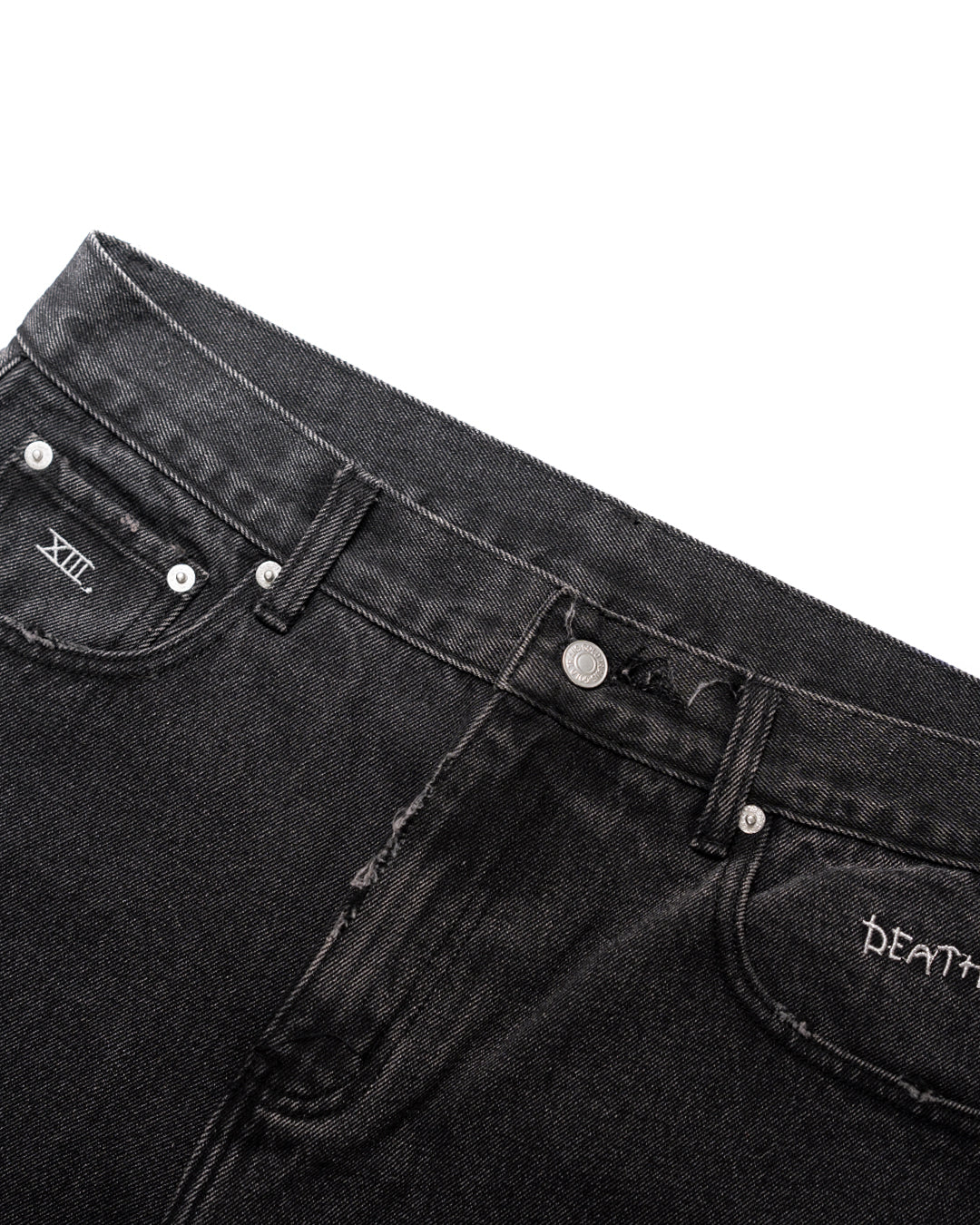 ESSENCE X SIC LEE Raw Hem Baggy Jeans