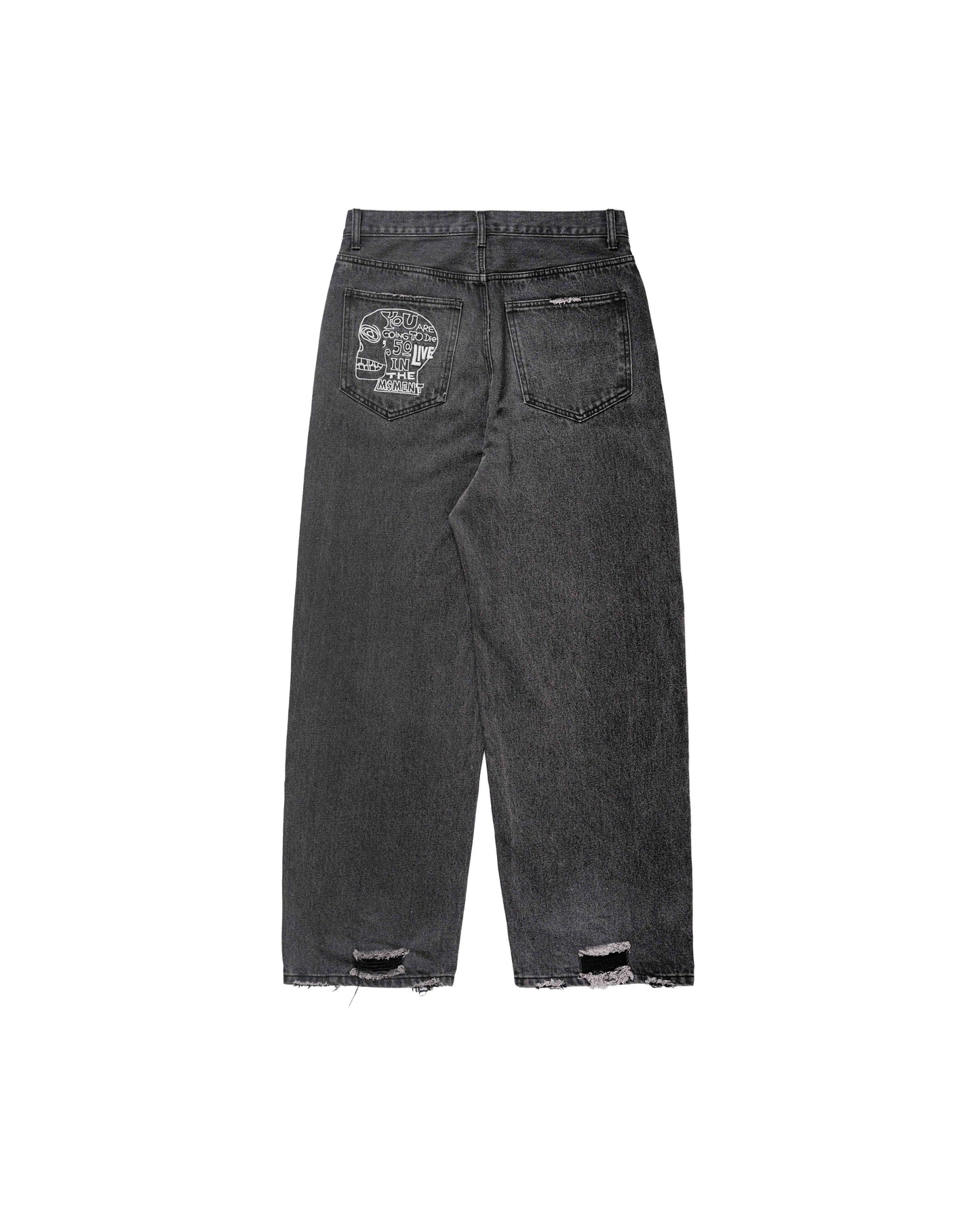 ESSENCE X SIC LEE Raw Hem Baggy Jeans