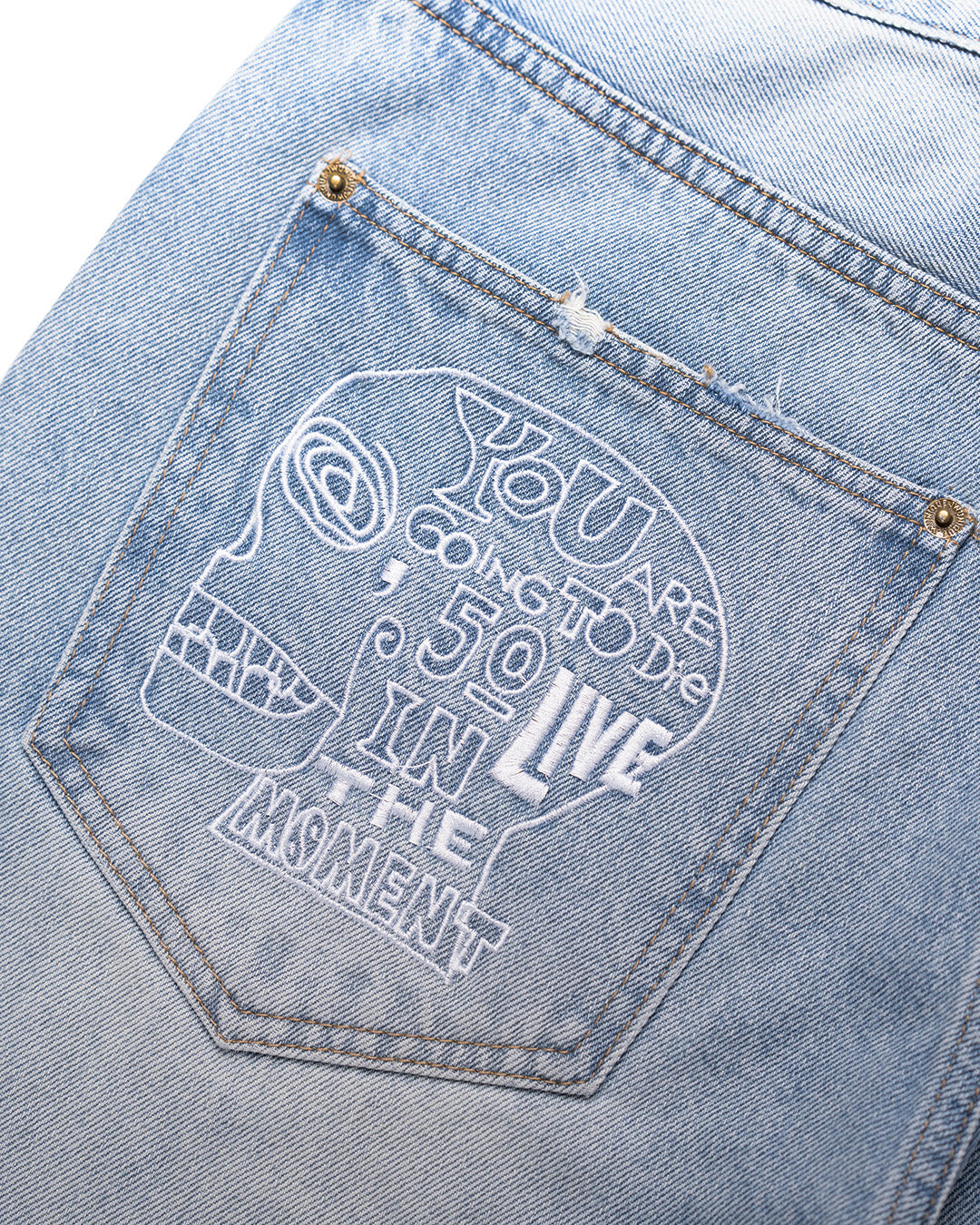 ESSENCE X SIC LEE Raw Hem Baggy Jeans