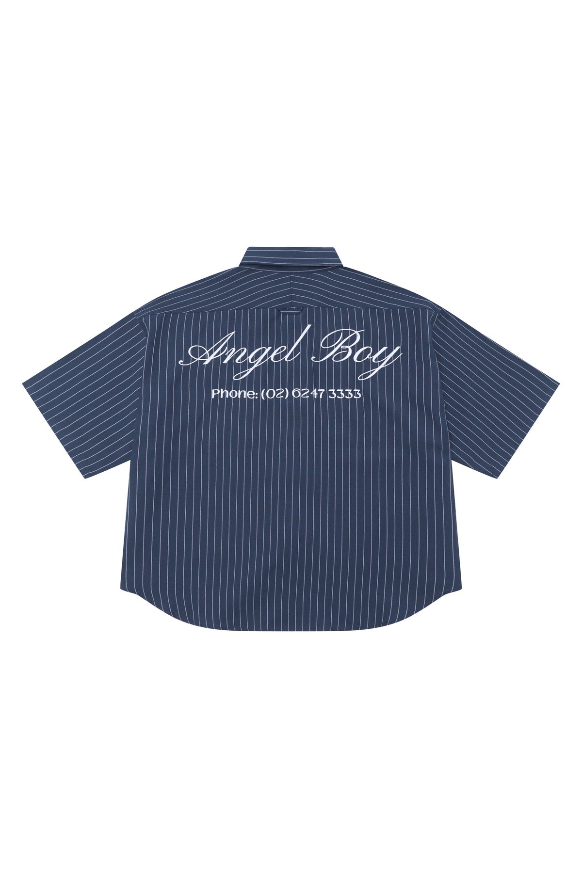 ANGEL BOY NAVY PINSTRIPE SHIRT