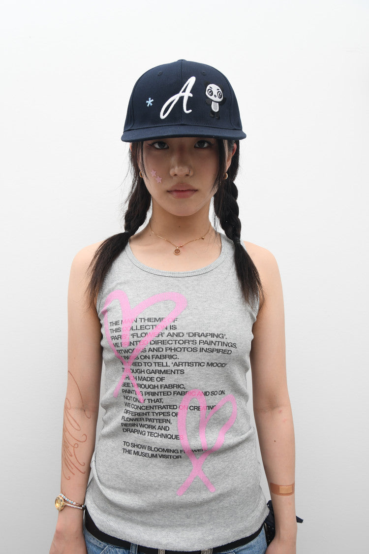 THE MUSEUM VISITOR Panda Embroidery Cap NAVY