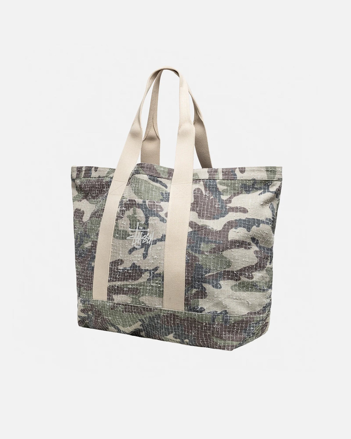 Stüssy Needle Punch XL Tote Bag CAMO