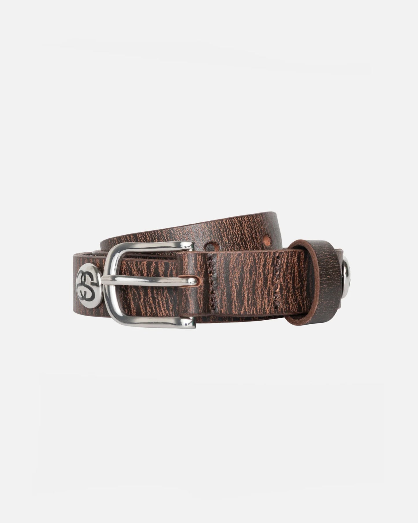 Stüssy SS-Link Studded Belt DISTRESSED BROWN