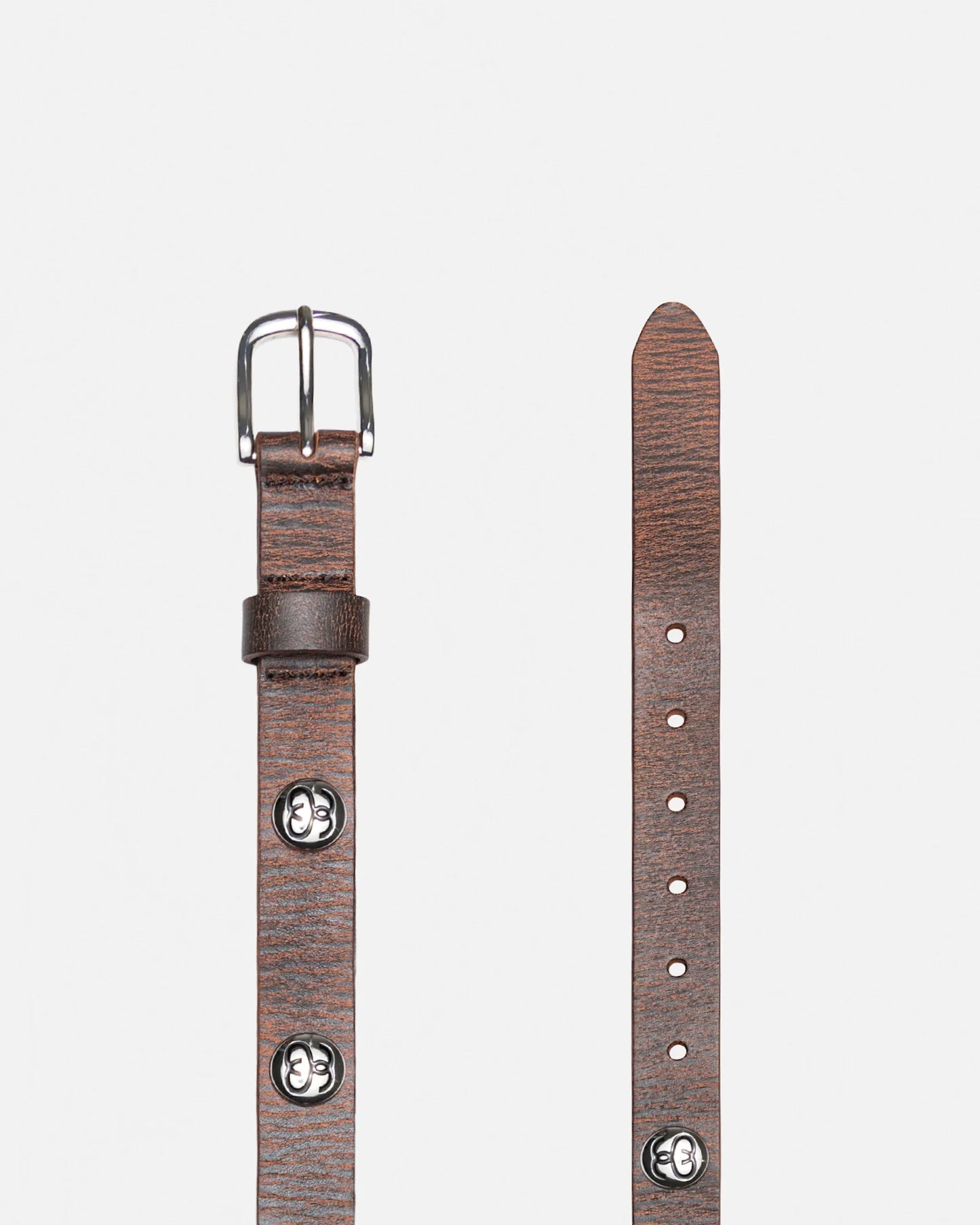 Stüssy SS-Link Studded Belt DISTRESSED BROWN