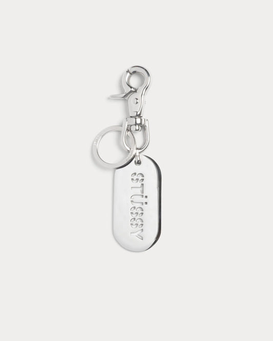 Stüssy Metal Tag Keychain
