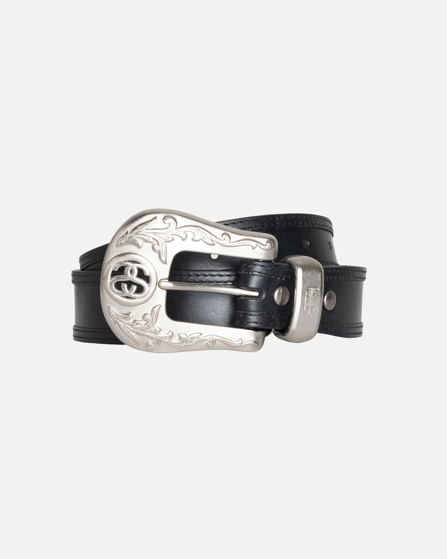 Stüssy SS-link Cowboy Belt BLACK