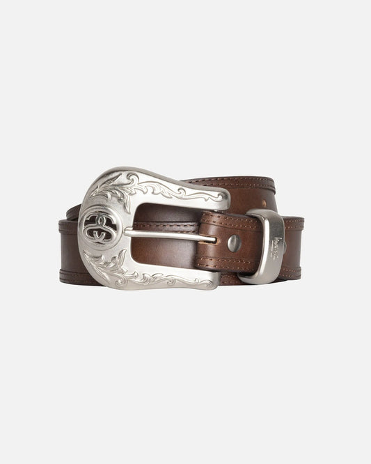 Stüssy SS-link Cowboy Belt BROWN