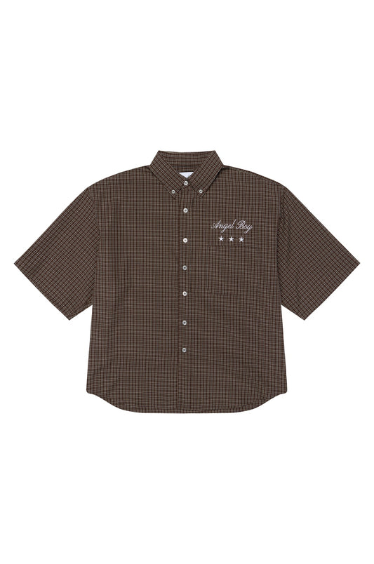 ANGEL BOY BROWN CHECKERED SHIRT