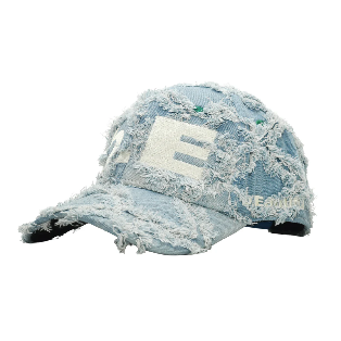 B.EAUTIFUL b.E Hat (Light Diamond Denim / White)