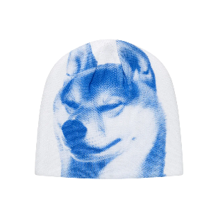 B.EAUTIFUL Shiba Beanie (White / Blue)