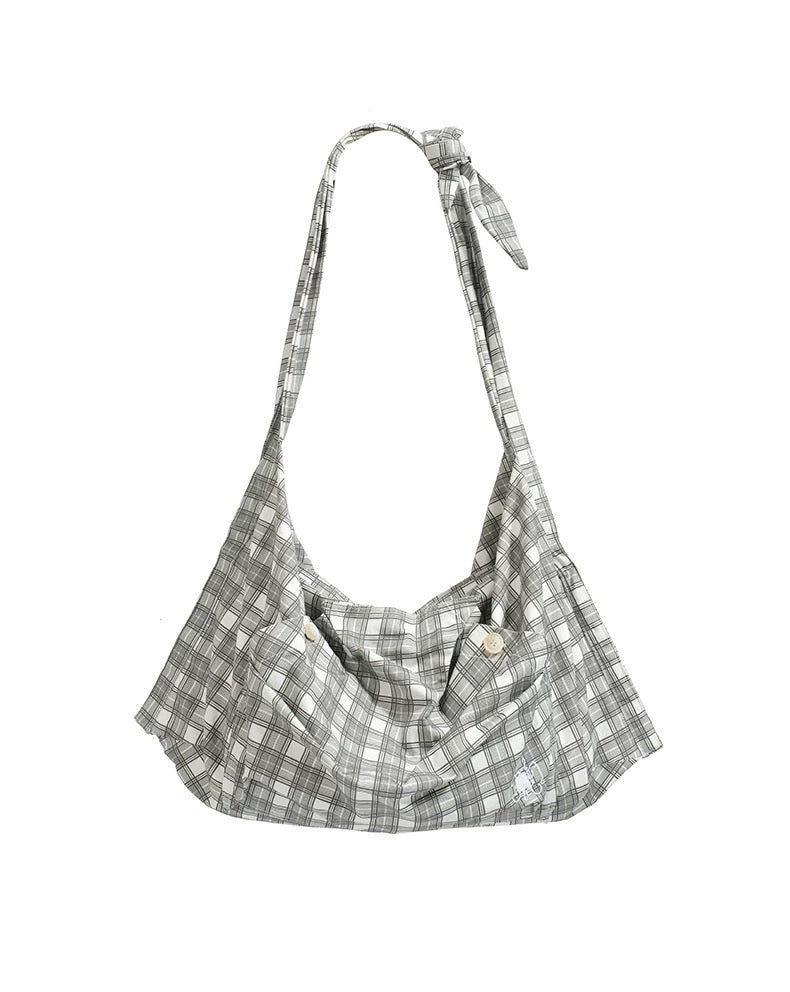 CRICLE CAGE Plaid Bag