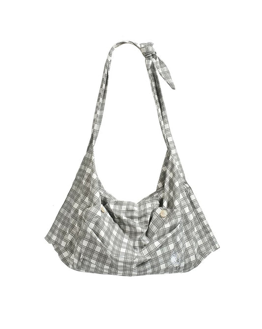 CRICLE CAGE Plaid Bag