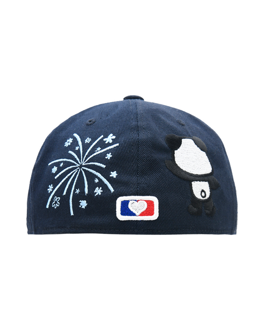 THE MUSEUM VISITOR Panda Embroidery Cap NAVY