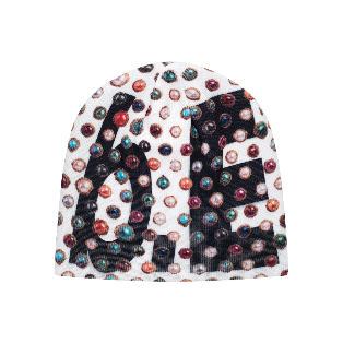 B.EAUTIFUL Jewel Beanie (White / Black)