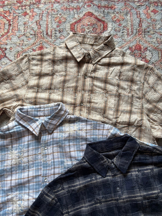 VITESSEHAUTE Embroidered Short Shirt