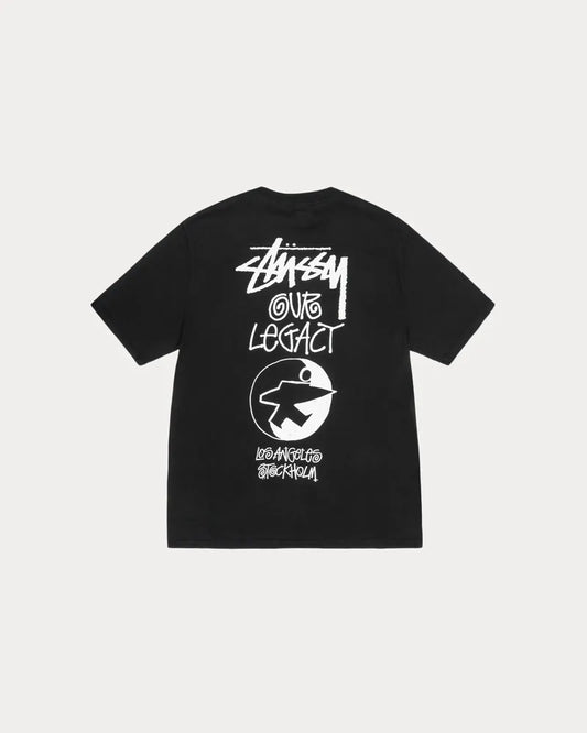 Stüssy x OUR LEGACY Work Shop Surfman Tee Pigment Dyed Black