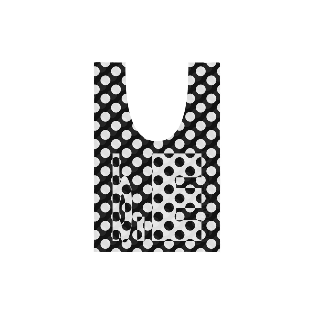 B.EAUTIFUL Dots Reusable Bag Mini (Black / White)