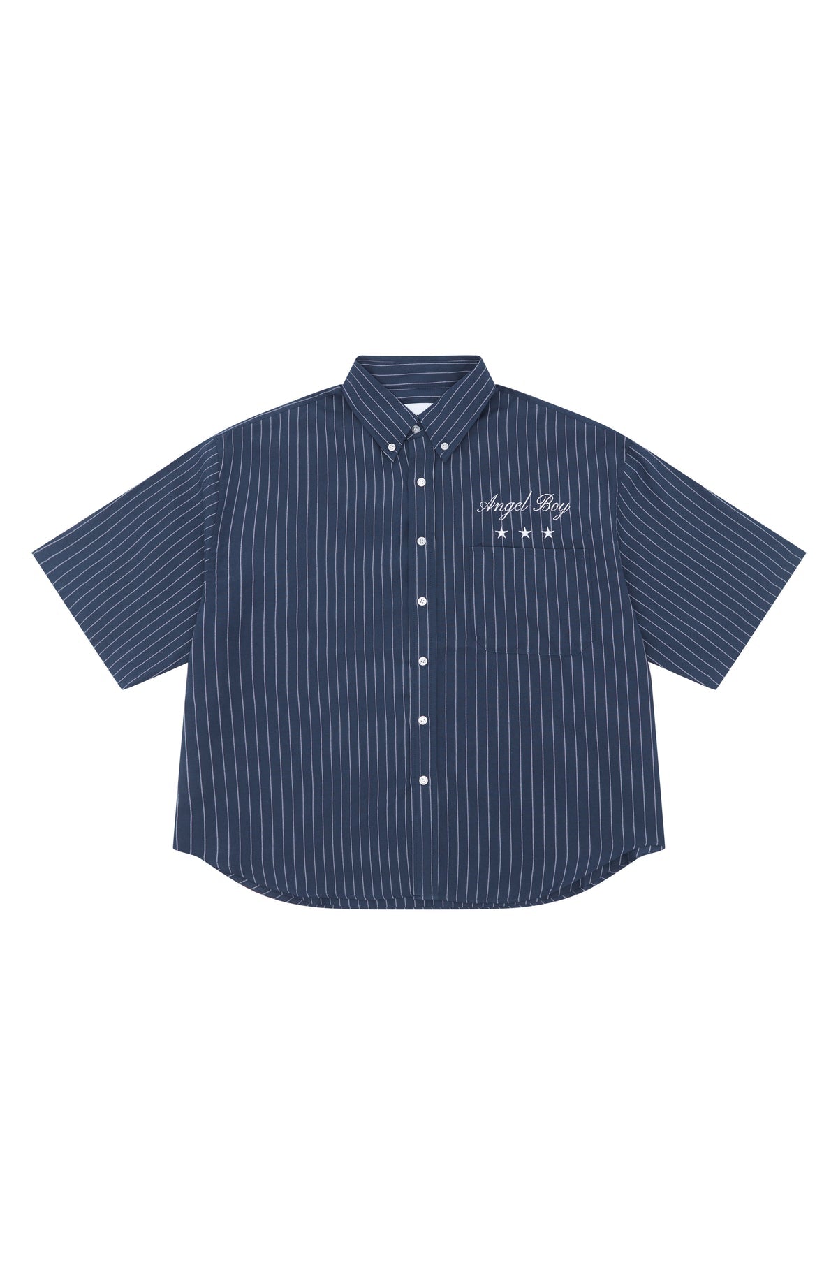 ANGEL BOY NAVY PINSTRIPE SHIRT