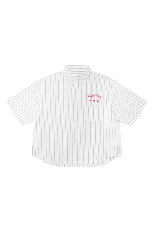 ANGEL BOY WHITE PINSTRIPE SHIRT