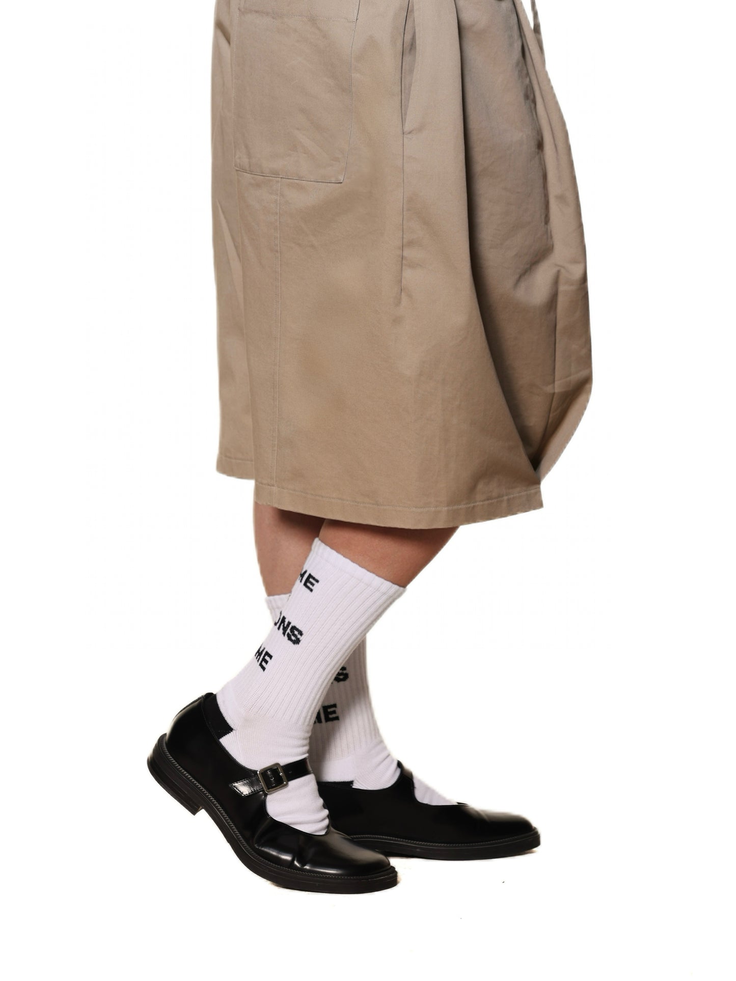 6cRAyon KHAKI DOUBLE SHORTS