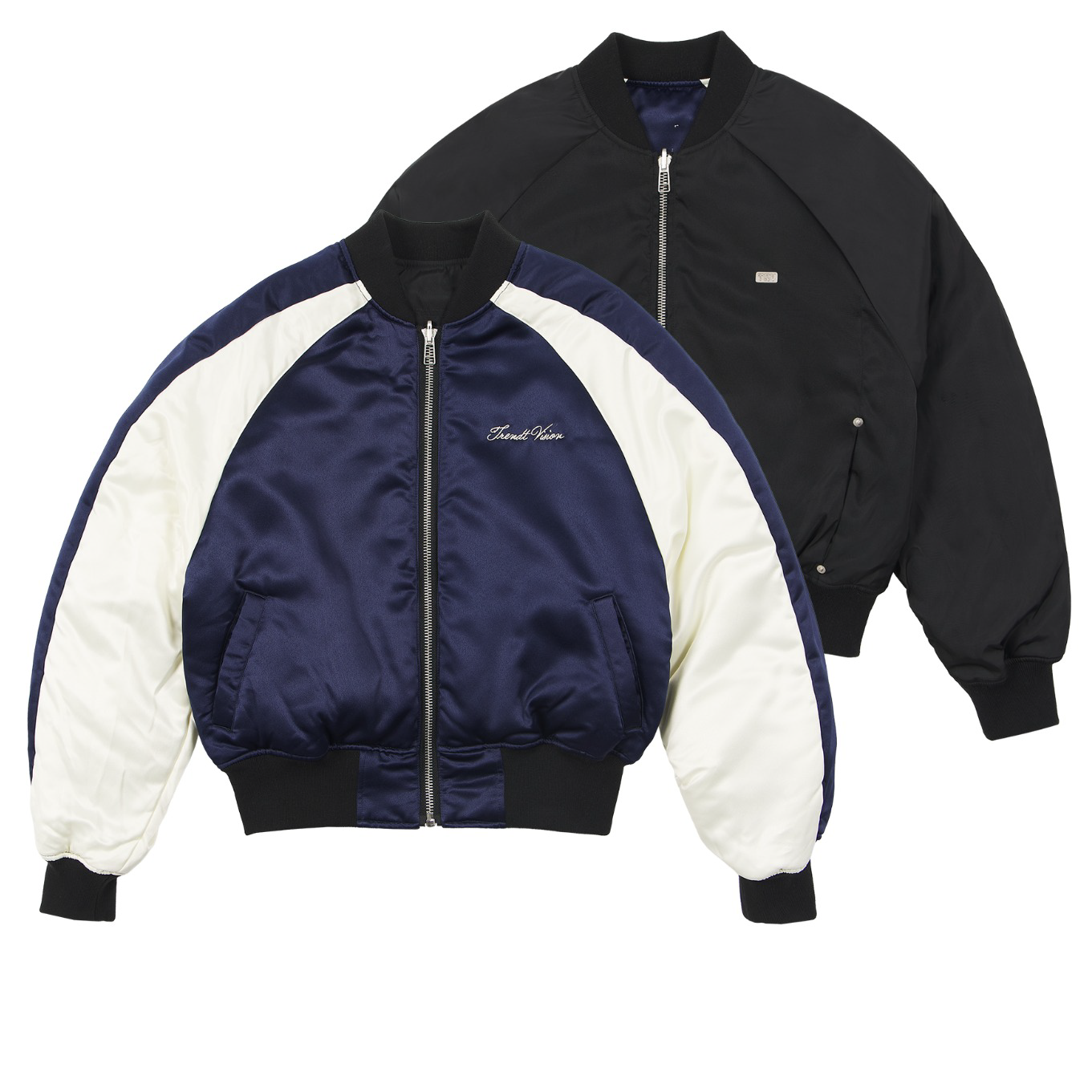 TRENDT VISION Reversible Souvenir Bomber Jacket