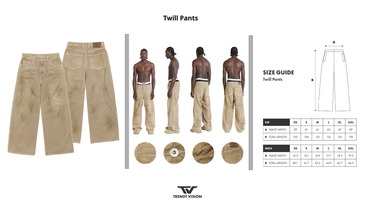 TRENDT VISION 【D.3】Twill Pants Beige