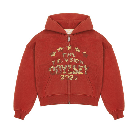 TRENDT VISION 【C.3】Odyssey Zip-Hoodie Red