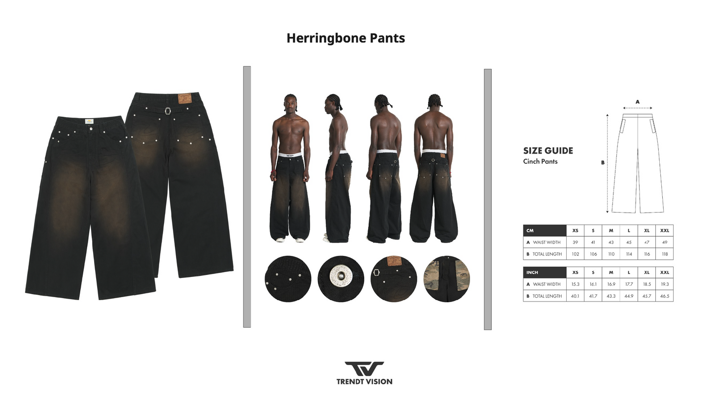 TRENDT VISION 【D.1】Herringbone Pants