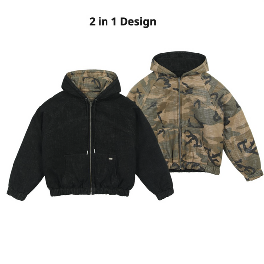 TRENDT VISION 【B.2】Reversible Raw Denim / Camo Jacket