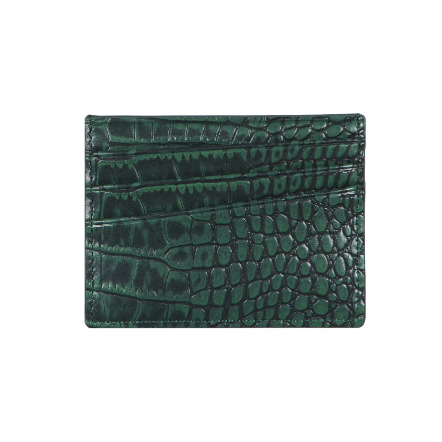 TRENDT VISION 【D.4.1】Croco Cardholder Green